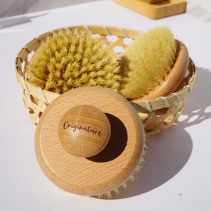 Dry Brush 100% Natural Sisal Fiber Wooden Dry Body Brush Exfoliating Brush Vegan Dry Brush Bodycare Plant-based Dry Brushing Smooth Skin