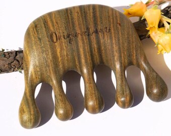 Wood Scalp Gua Sha Natural Stimulating Roots For Fuller Thicker-looking Hair | Handmade Gift | Originature