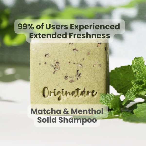 Green Tea Shampoo Bar For Oily Hair Shampoo Treatment Organic Solid Shampoo Sulfate Free Matcha Shampoo Bar Menthol Sensitive Scalp