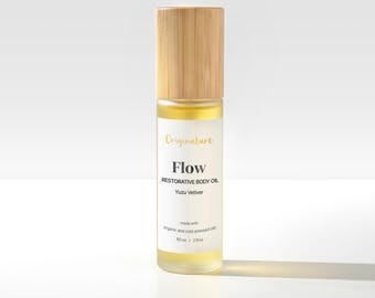 Flow Yuzu Body Oil | Gua Sha Oil for Face and Body | Camellia Oil Castor Oil |Originature