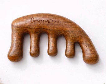 Natural Stimulating Scalp Comb for Gua Sha Stimulate Roots For Fuller Thicker-looking Hair | Handmade Gift | Originature