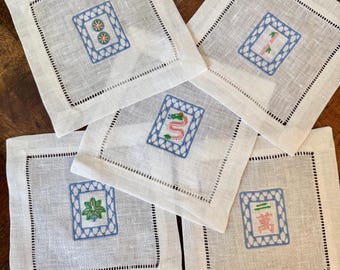 Mahjong Tile Cocktail Napkins