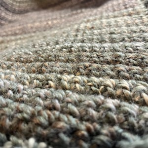 Muted Tweed crochet afghan
