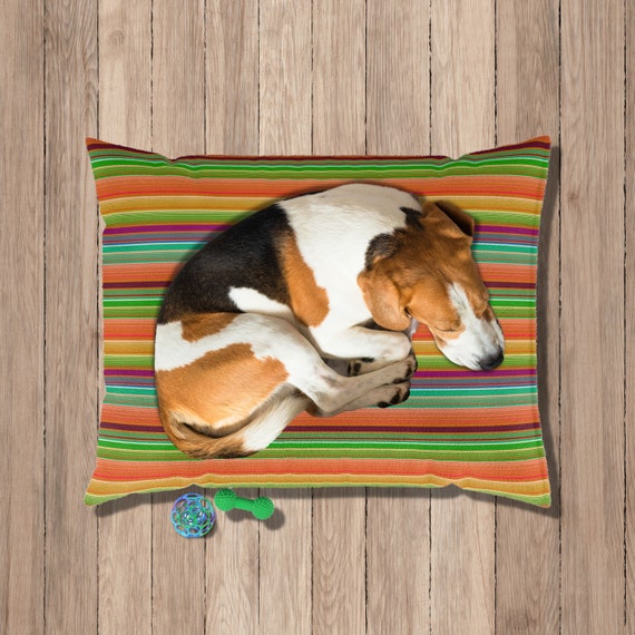 Printed Dog Bed Mexican Blanket Stripe Pet Bed Fiesta Printed Dog Bed Multicolor Stripe Pet Bed Bed for Cats and Dogs Gift for Pets Etsy Australia