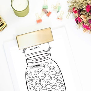 Savings Challenge Printable | 1000 Savings Challenge | Digital Savings ...