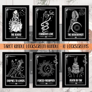 Tarot Kindle Lock Screen Bundle, Kindle Screen Saver, Book lovers, Kindle Wallpaper for Book Lovers, Kindle Paperwhite Accessories,Smut Love