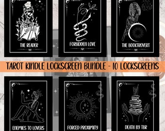 Tarot Kindle Lock Screen Bundle, Kindle Screen Saver, Book lovers, Kindle Wallpaper for Book Lovers, Kindle Paperwhite Accessories,Smut Love