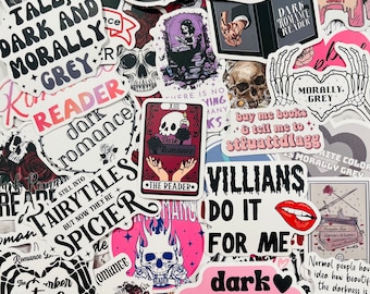 Dark Romantasy Bookish Sticker Mystery Pack, Random Book Nook Die Cut Stickers, Kindle Accessories, Smut, Booklover Gift, Dark Romance Smut