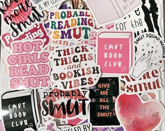 Smut Dark Romance Bookish Sticker Mystery Pack, Random Book Nook Die Cut Stickers, Kindle Accessories, Smut, Booklover Gift, Romantasy Smut