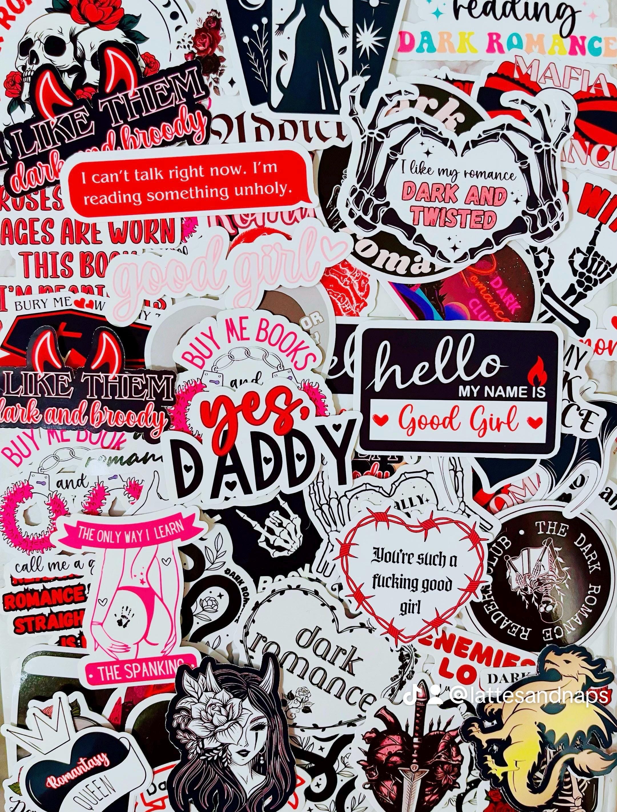 Spicy Smutty Dark Romance Bookish Sticker Mystery Pack, Random Die Cut Stickers, Kindle Accessories, Smut, Booklover Gift, Dark Romantasy