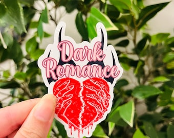 Smutty Dark Romance Burning Heart Bookish Sticker, Die Cut Sticker, Kindle Accessories, Smut, Booklover Gift, Dark Romantasy, Good Girl Smut