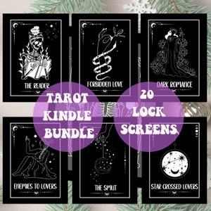 Tarot Card Kindle Lock Screen Bundle, Kindle Screen Saver, Book lovers, Kindle Wallpaper for Book Lovers, Kindle Paperwhite Accessories,Smut