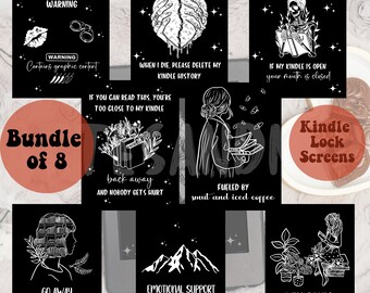 Kindle Lock Screen Bundle ePUB, Kindle Screen Saver, Book lover, Smut Lover, Kindle Wallpaper for Book Lover, Kindle Paperwhite Accessories