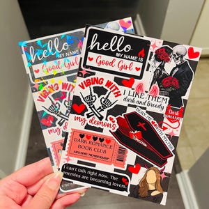 Kindle Insert for Clear Case, Dark Romance Book Theme, Kindle Skin, Bookish Kindle Stickers, Paperwhite, Bookish Smut Accessories, Good Girl