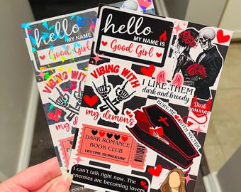 Kindle Insert for Clear Case, Dark Romance Book Theme, Kindle Skin, Bookish Kindle Stickers, Paperwhite, Bookish Smut Accessories, Good Girl