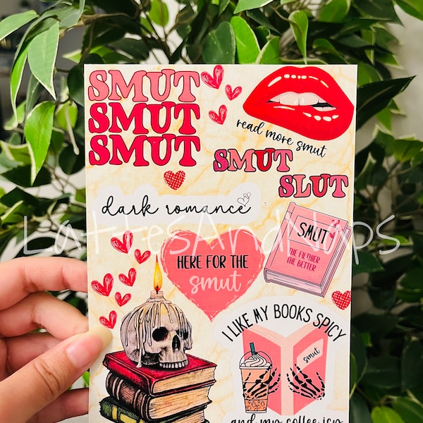 Kindle Insert for Clear Case, Smutty Book Theme, Kindle Skin, Bookish Kindle Stickers, Paperwhite, Bookish Smut Accessories, Dark Romantasy