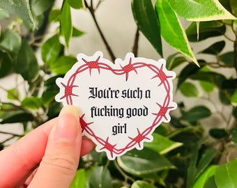 Such a good girl Spicy Smutty Dark Romance Bookish Sticker, Die Cut Sticker, Kindle Accessories, Smut, Booklover Gift, Dark Romantasy, Smut