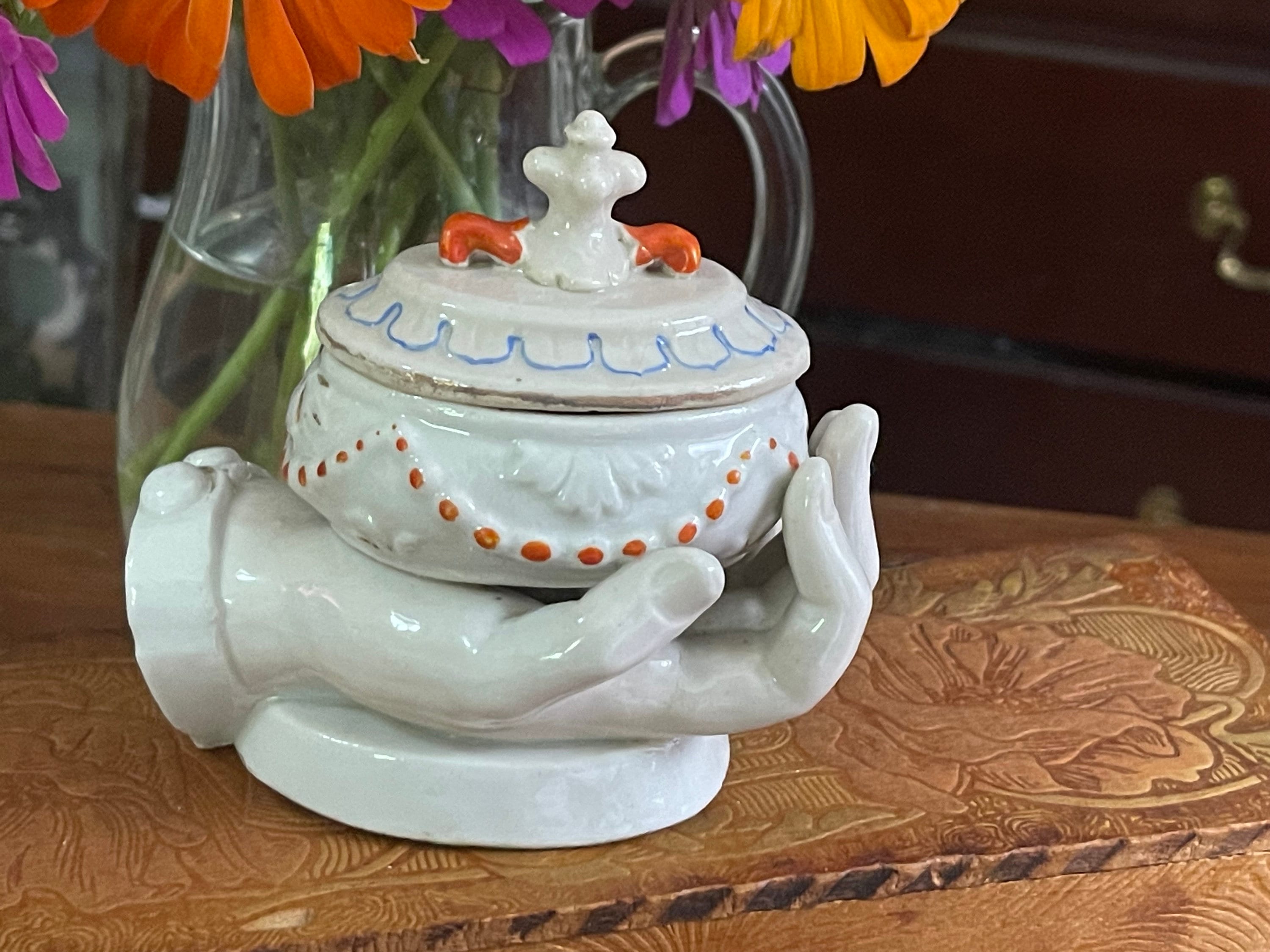 Victorian Antique Porcelain Figural Hand Holding Tureen Etsy