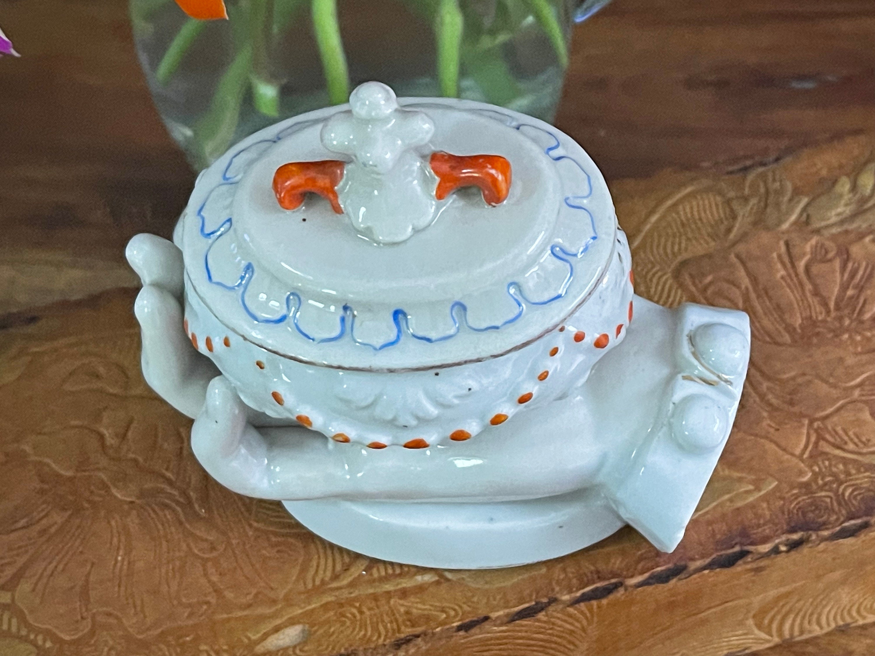 Victorian Antique Porcelain Figural Hand Holding Tureen Etsy