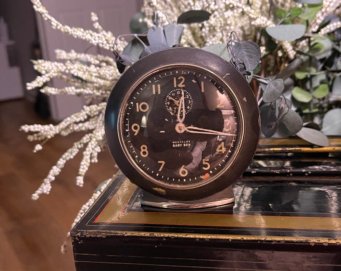 Working Radium Baby Ben Wind up Alarm Clock Rustic Black Matte Etsy