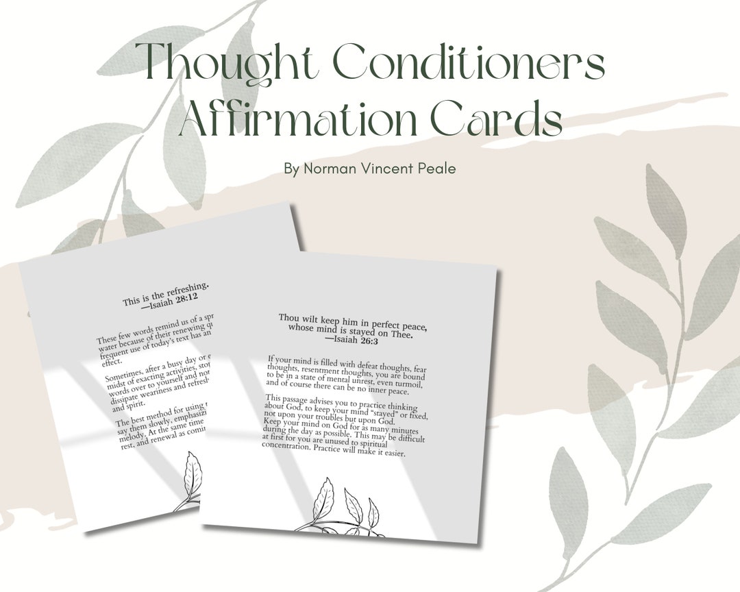 Thought Conditioners by Norman Vincent Peale Affirmation Cards Perfect ...