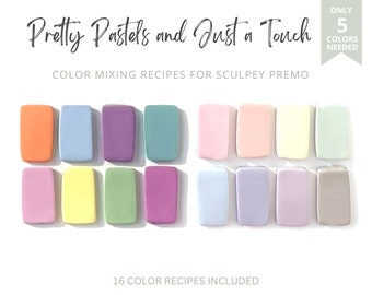 Polymer Clay Color Recipes: Sculpey Premo Pastels Mixing Guide (PDF)