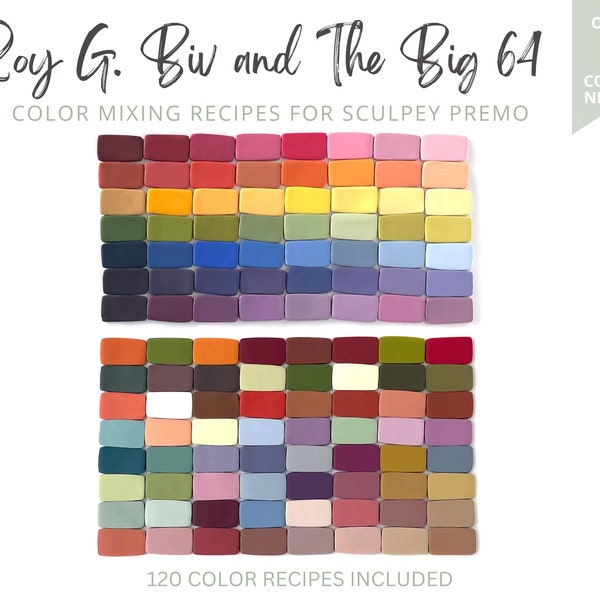 Polymer Clay Color Recipes | Summer Spring Fall Winter Big Value Bundle | Dark Bright Warm Light Cold Pastel | Mixing Guide