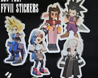 Final Fantasy VII Low Poly Stickers