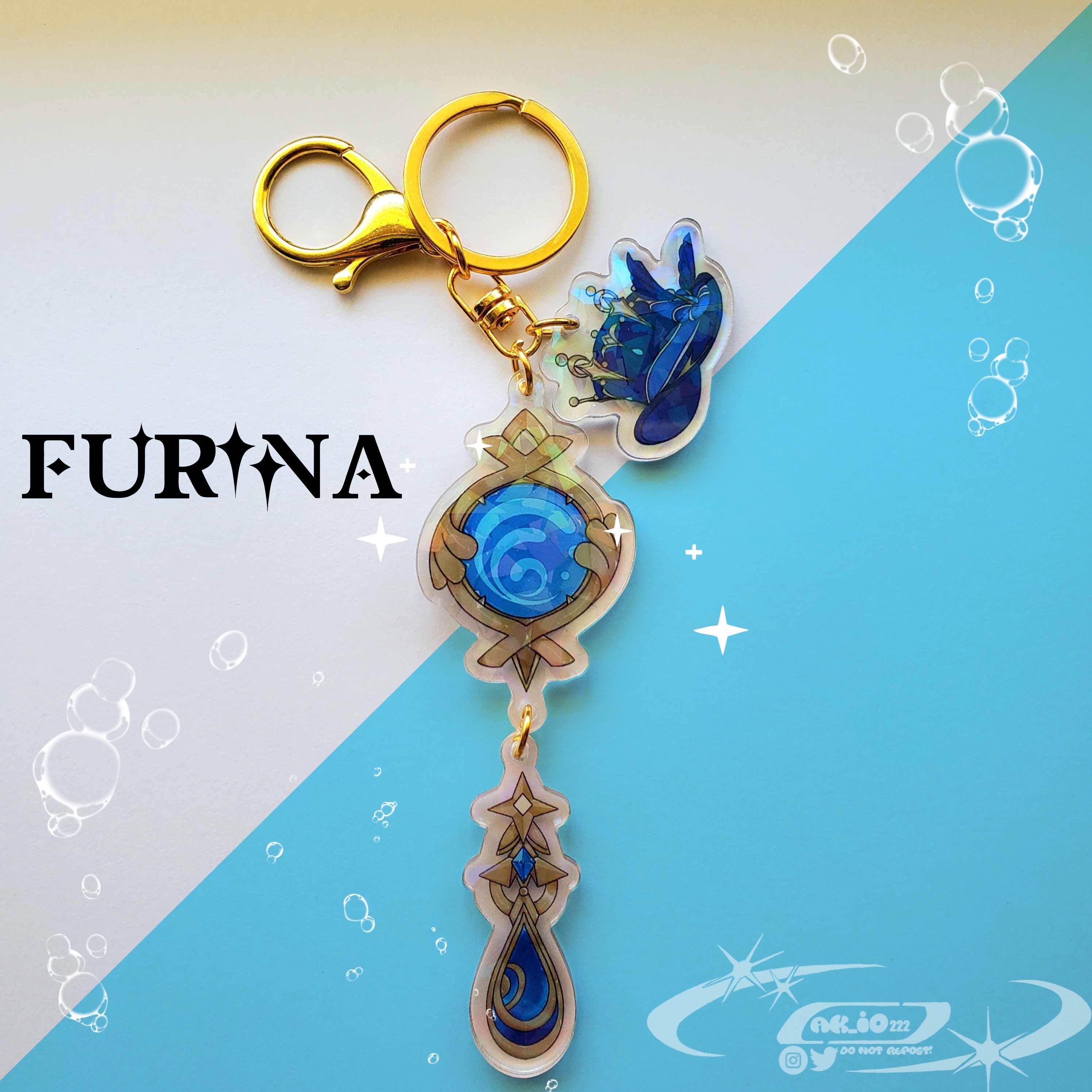 Furina Linked Keychain Genshin Impact - Etsy