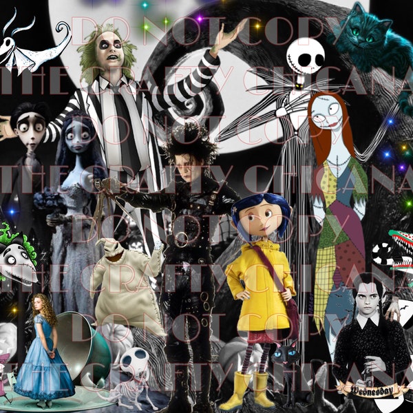 Tim Burton Tumbler Wrap - 20oz Tumbler Wrap