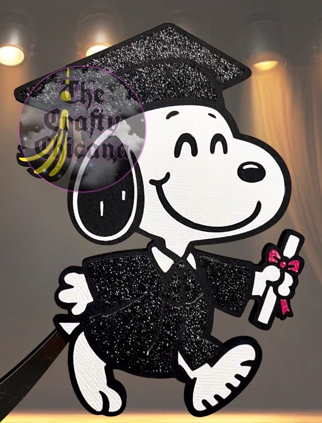 Snoopy Graduation Cap Topper, Cardstock Bouquet Decoration - Etsy