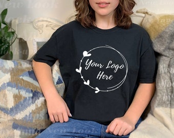 Comfort Colors Mockup|C1717 Black Mock up| Cozy Model Mockup| T-Shirt Model Mockup| Unisex Comfort Colors mockup| Black Styled Shirt Mockup
