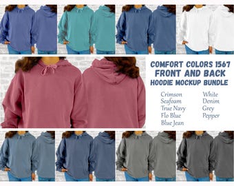 Maqueta de sudadera con capucha de colores cómodos en la parte delantera y trasera CC1567, maqueta de sudadera con capucha modelo frontal y posterior de 2 caras, sudadera con capucha 1567 de doble cara