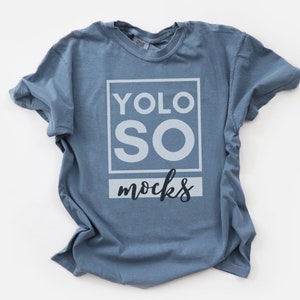 Comfort Colors 1717 Blue Jean mockup - Garment-Dyed Heavyweight T-Shirt | Comfort colors mockup  - Tee mockup - Blue tee mock