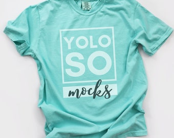 Comfort Colors 1717 Chalky Mint mockup - Garment-Dyed Heavyweight T-Shirt | Comfort colors mockup  - Tee mockup - Teal tee mock