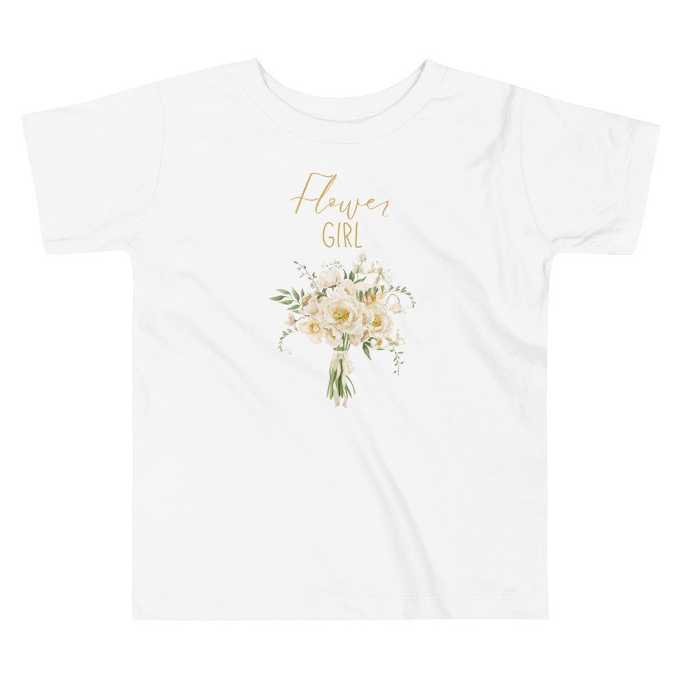 Flower Girl Toddler Short Sleeve Tee Wedding Flower Girl Etsy