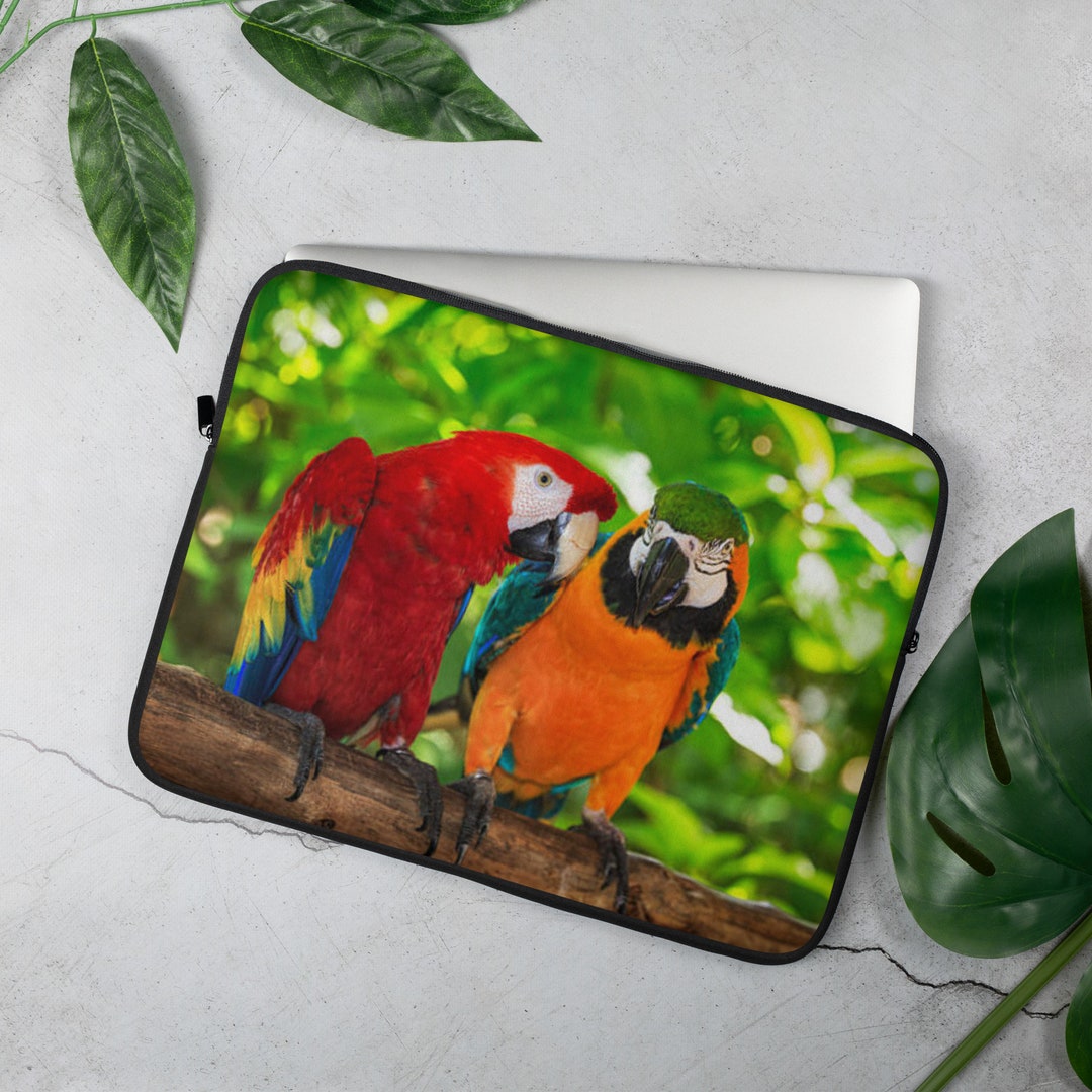 Image showcasing Macaw Parrots Laptop Sleeve/bird Lovers/ Parrot Lovers - Etsy