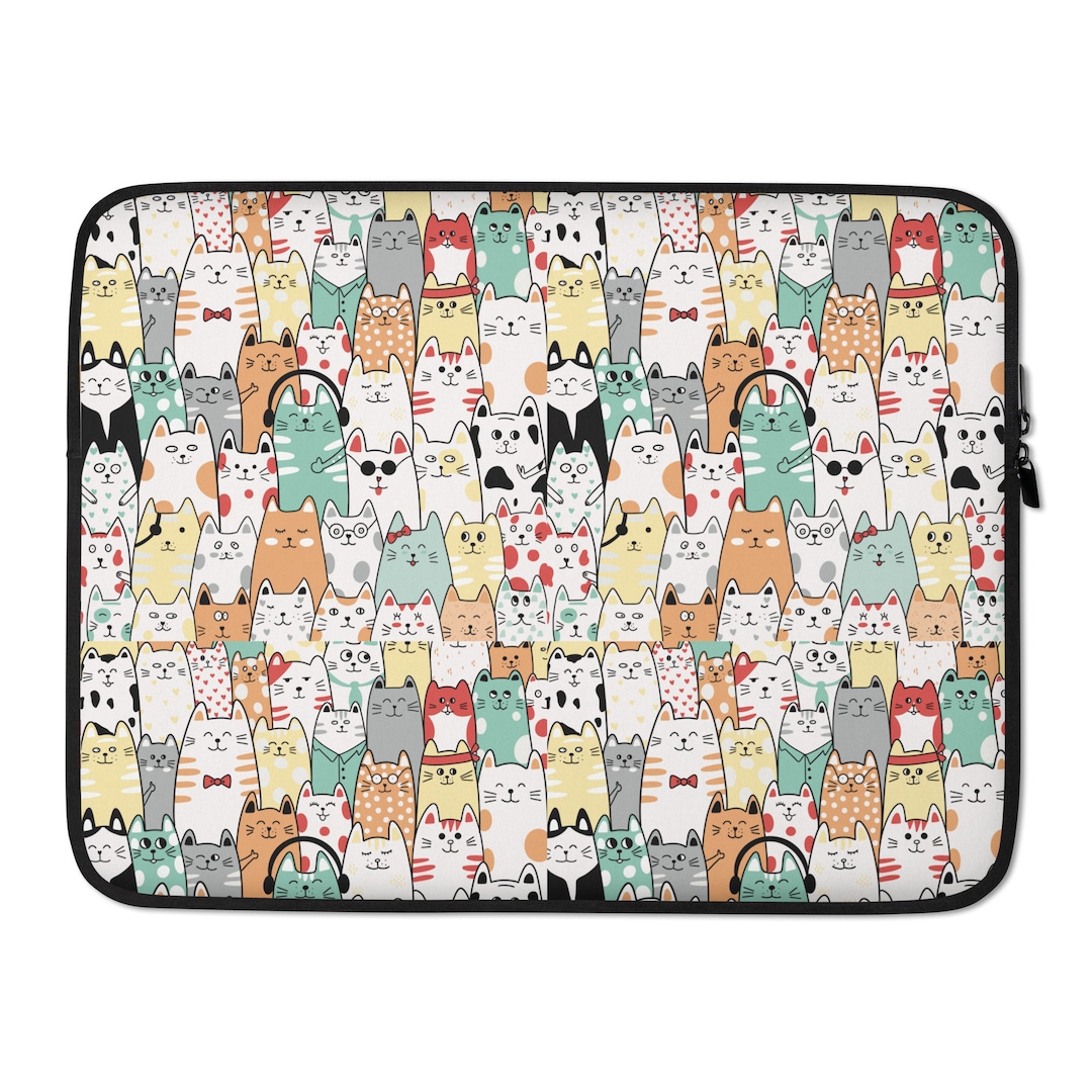 Cats Laptop Sleeve/cat Lovers/cat Friendly/funny Cat Laptop Case - Etsy