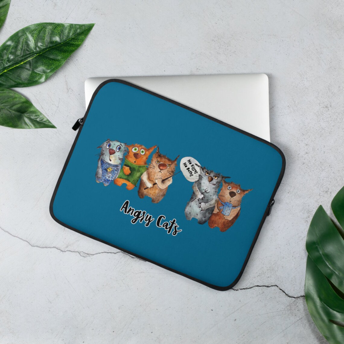 Angry Cats Laptop Sleeve/ Cat Lovers/funny Laptop Case Etsy