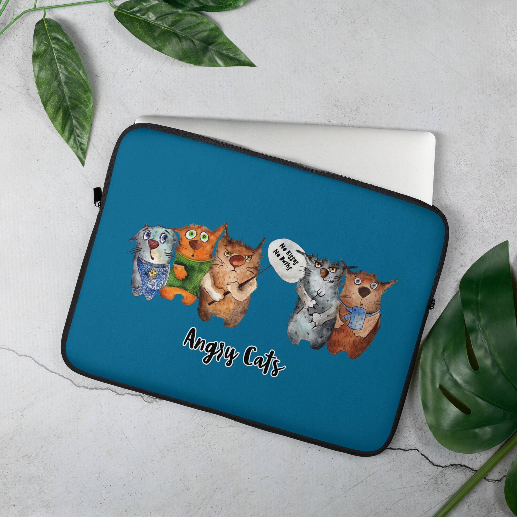 Angry Cats Laptop Sleeve/ Cat Lovers/funny Laptop Case Etsy