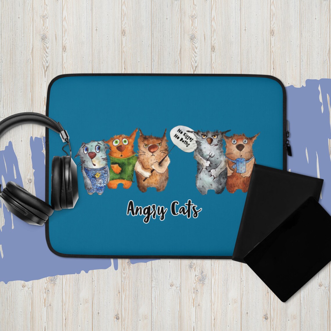 Angry Cats Laptop Sleeve/ Cat Lovers/funny Laptop Case Etsy