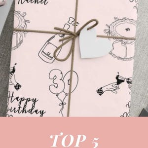 Make every 30th birthday gift unforgettable with this Custom Doodle Style Wrapping Paper. Personalized with a name, this fun and unique birthday gift wrap is perfect for wrapping presents, decorating party tables, or creating a memorable milestone celebration.