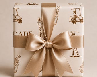 Personalized Golf Wrapping Paper Custom Name Golf Gift Wrap Birthday or Father’s Day