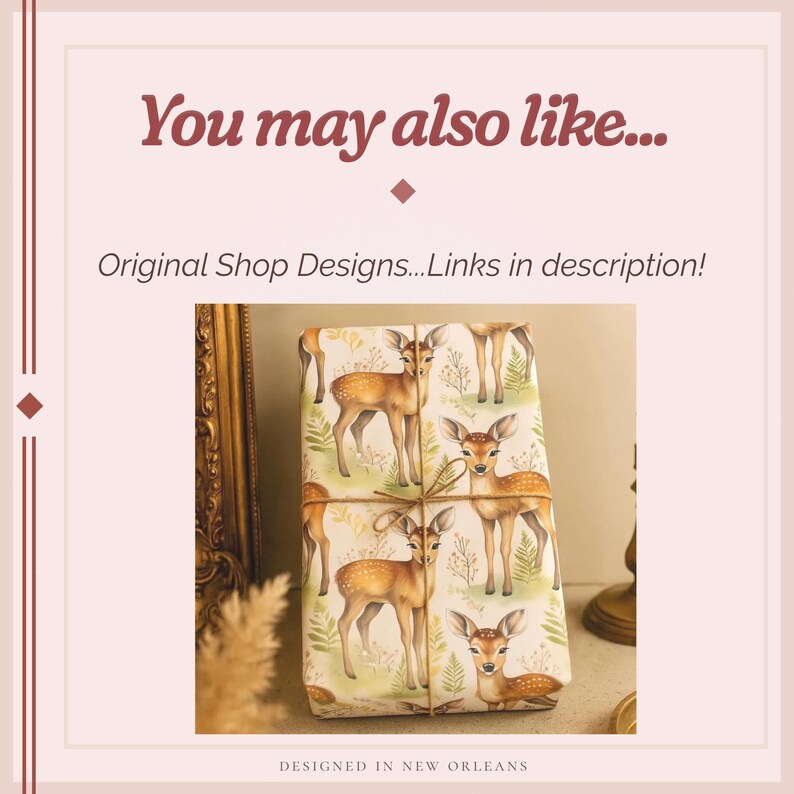 Outdoorsman Gift Wrap for Hunter Rustic Wrapping Paper Nature Stag Theme Gift Wrap for Birthday Retirement or Special Occasion image 17