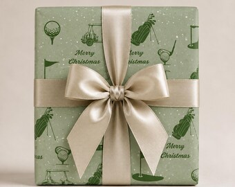 Golf Wrapping Paper Celebration Ready Personalized Gift Wrap for Birthdays Father’s Day Weddings or Retirement Gifts