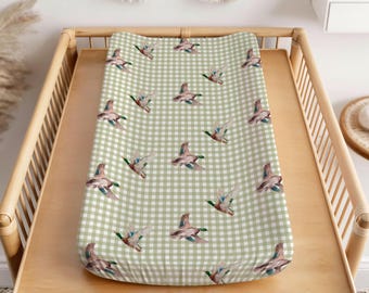 Mallard Duck Nursery Decor Changing Pad Cover for Hunting Nursery Decor
