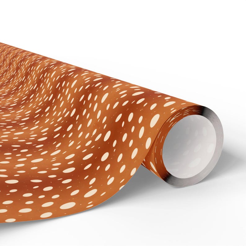 Fawn Print Spotted Wrapping Paper Animal Print Gift Wrap Roll Woodland ...