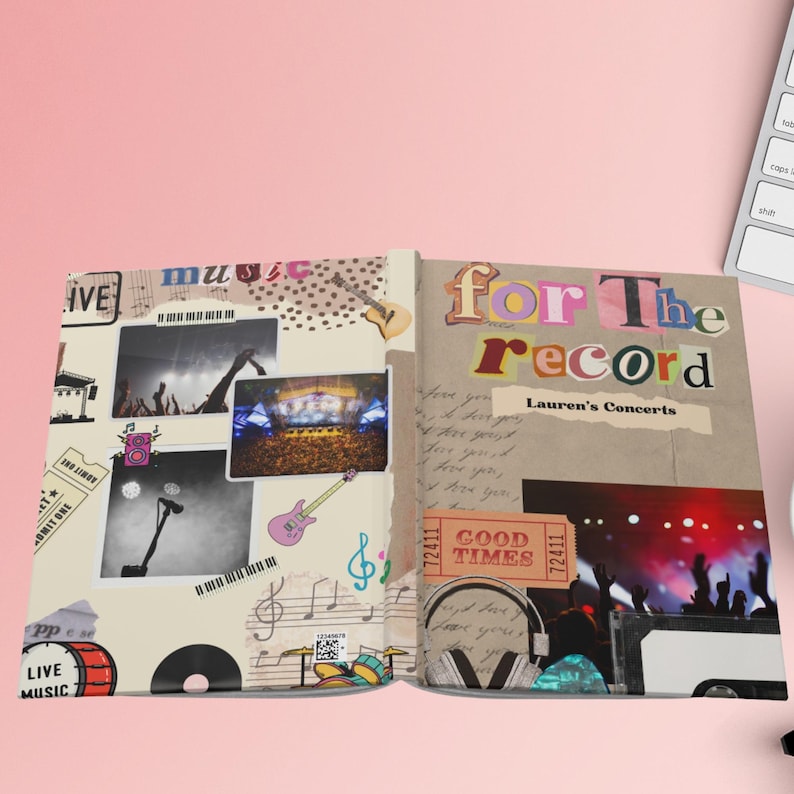Concert Journal Personalized Gift for Concert Ticket Reveal Live Music ...