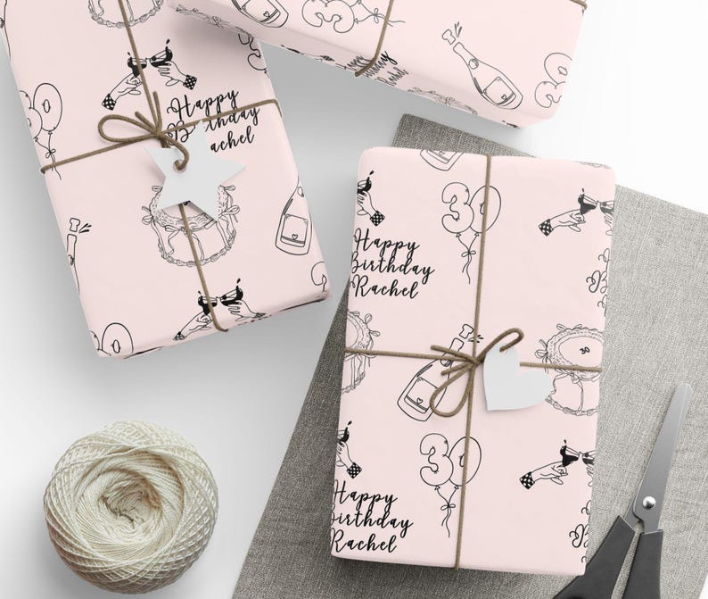 30th wrapping paper