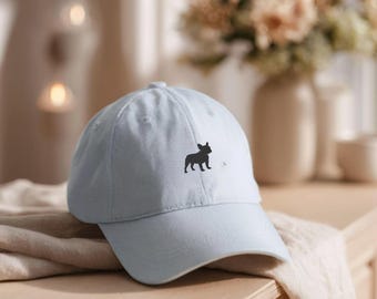 French Bulldog Hat Frenchie Mom Gift Embroidered Baseball Cap